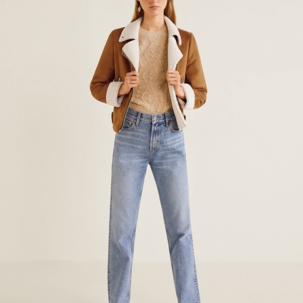 Faux shearling jacket - Ảnh 3