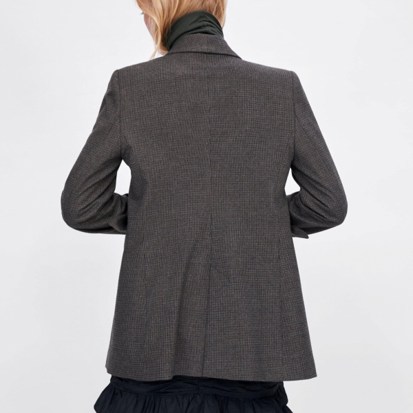 Check blazer with contrast buttons - Ảnh 2
